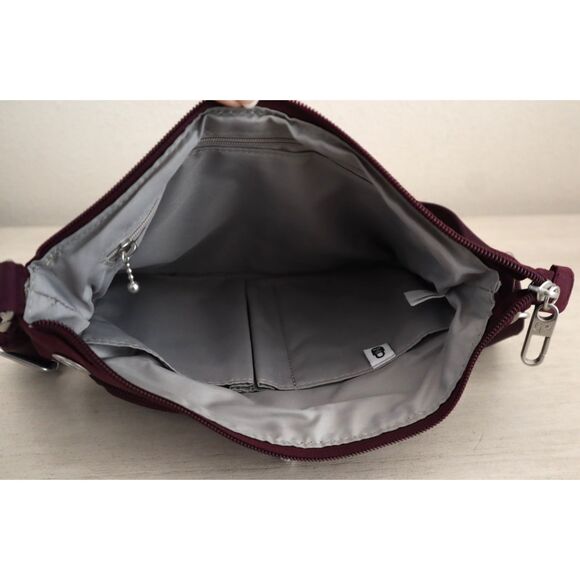 Baggallini Women's O/S Mulberry/Wine Anti-Theft/RFID Memento Crossbody Bag - Picture 8 of 16